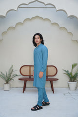Stitched All Season Blended Ban Suit - Teal