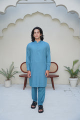 Stitched All Season Blended Ban Suit - Teal