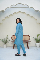 Stitched All Season Blended Ban Suit - Teal